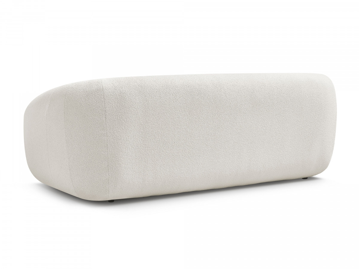 Canapé droit convertible déplimousse NEYO tissu bouclette