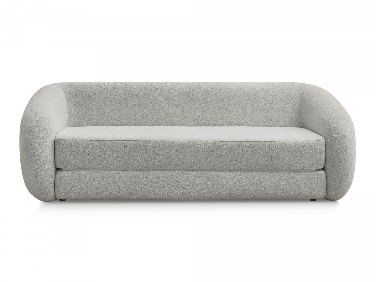 Canapé droit convertible déplimousse NEYO tissu bouclette