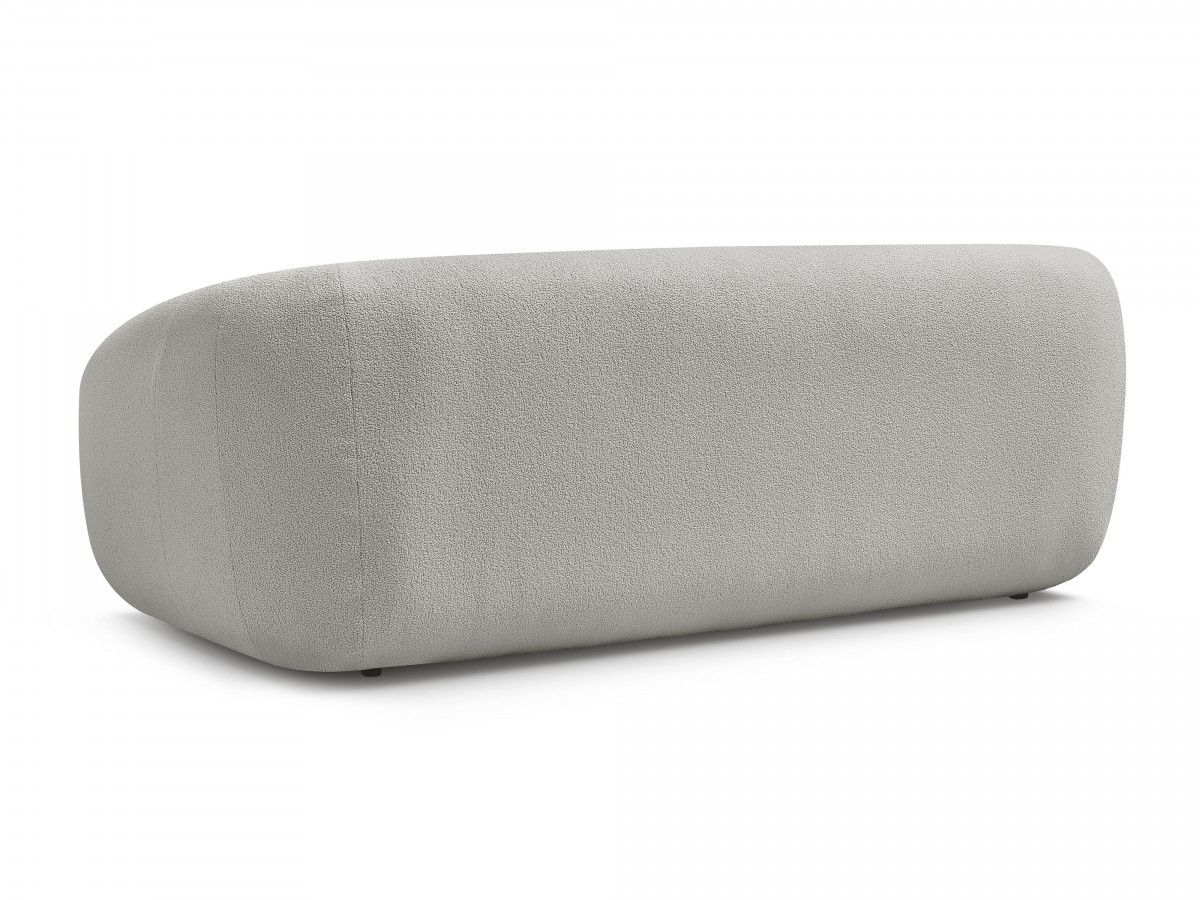 Canapé droit convertible déplimousse NEYO tissu bouclette
