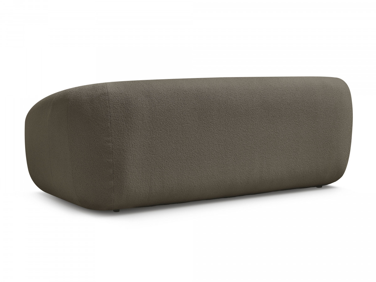 Canapé droit convertible déplimousse NEYO tissu bouclette