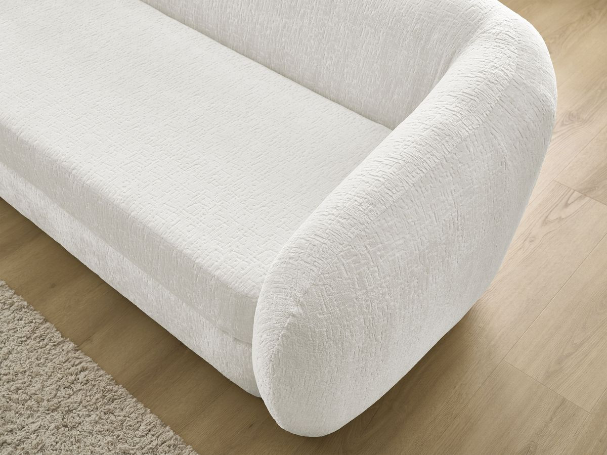 Canapé droit convertible déplimousse NEYO tissu texturé