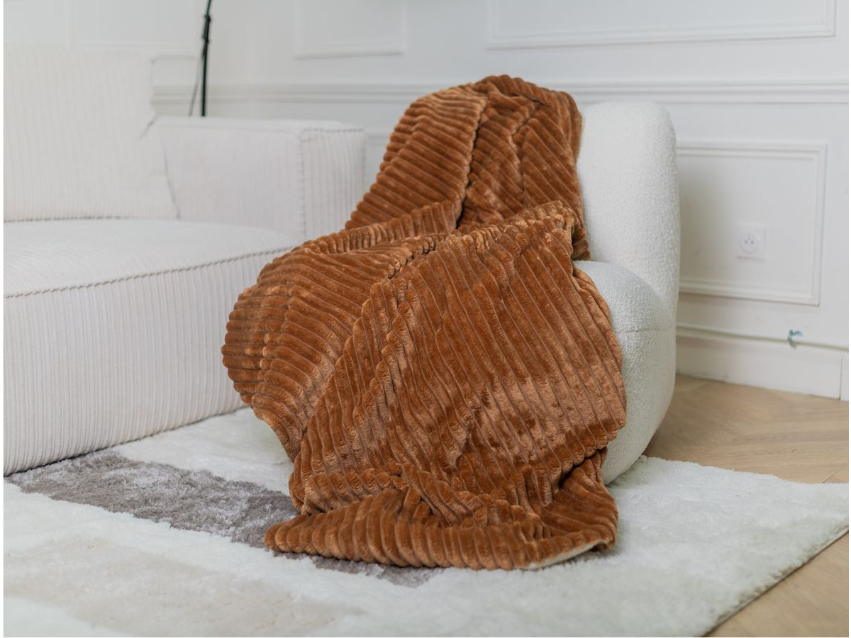 Ensemble OSLO avec plaid 140 x 180 cm + 2 coussins jaune — vue 6