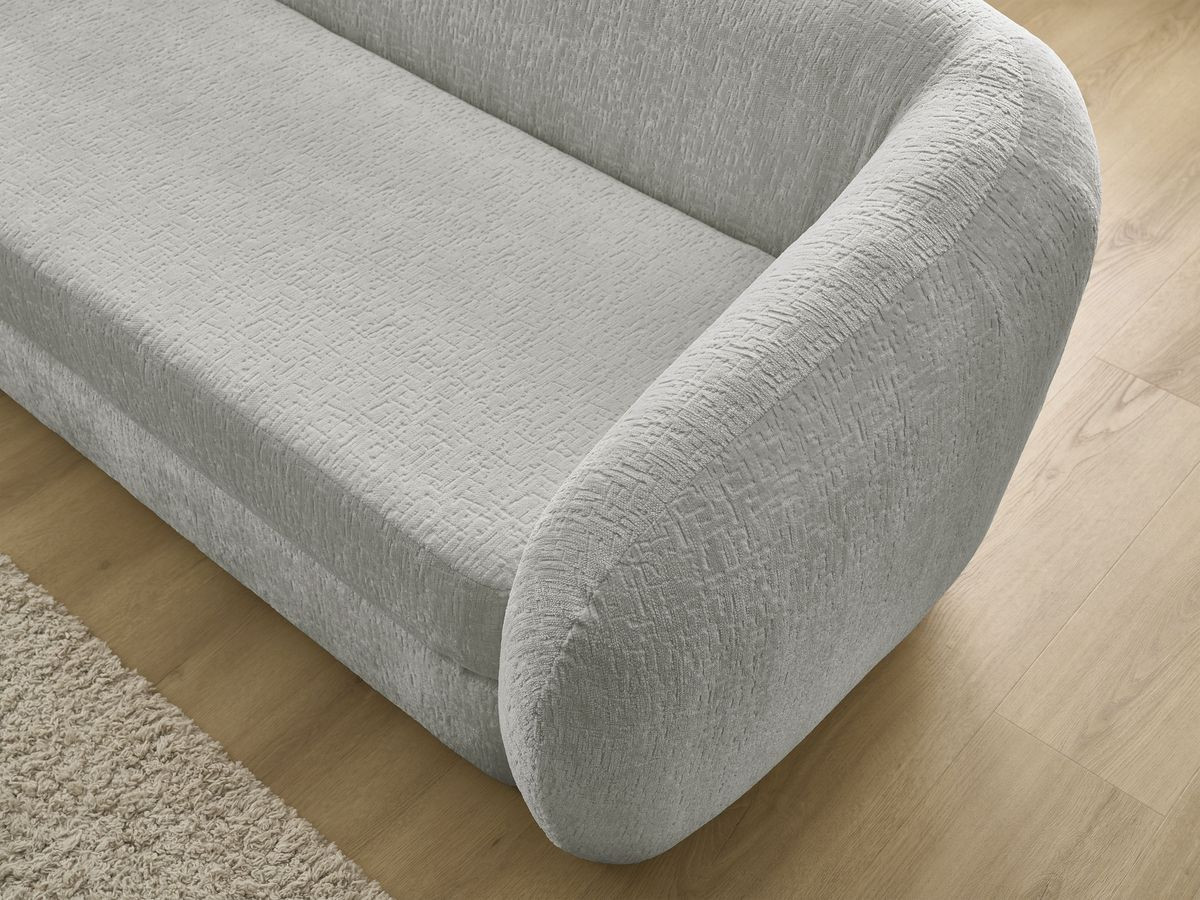 Canapé droit convertible déplimousse NEYO tissu texturé