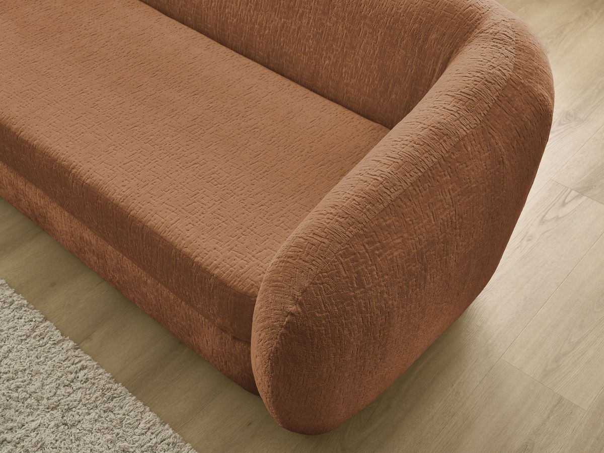 Canapé droit convertible déplimousse NEYO tissu texturé