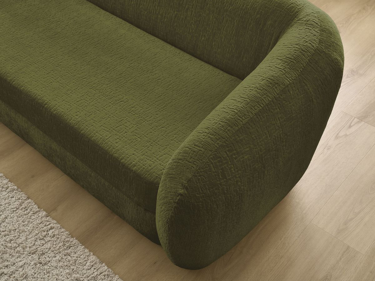 Canapé droit convertible déplimousse NEYO tissu texturé