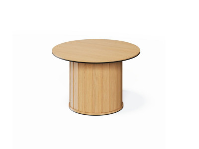 Ensemble de 2 tables basses rondes AMBOISE couleur chêne
