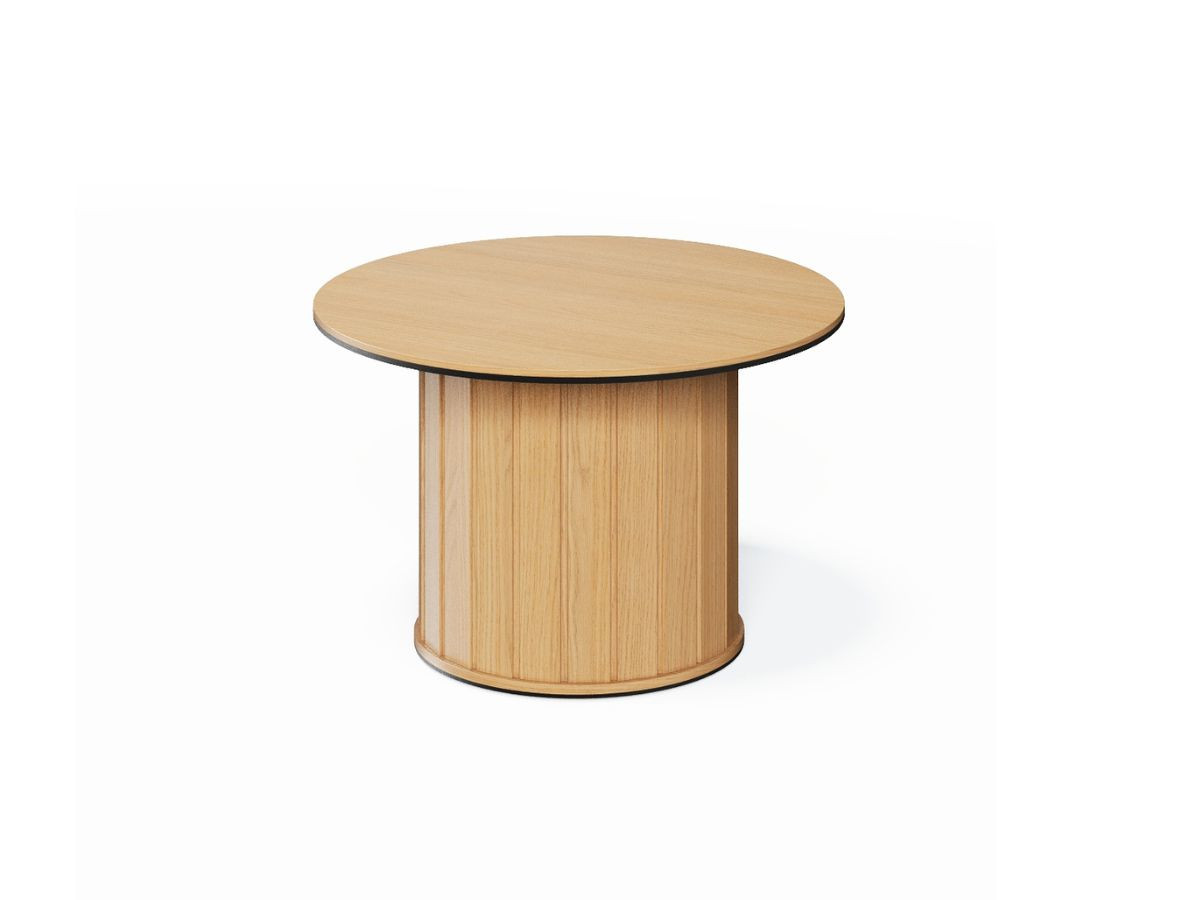 Ensemble de 2 tables basses rondes AMBOISE couleur chêne