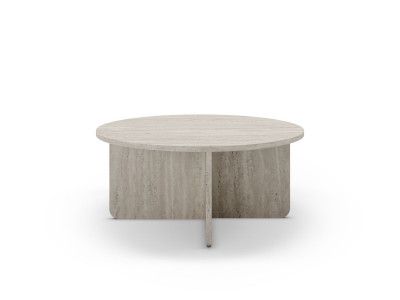 Table basse D.80 cm LECCE effet travertin