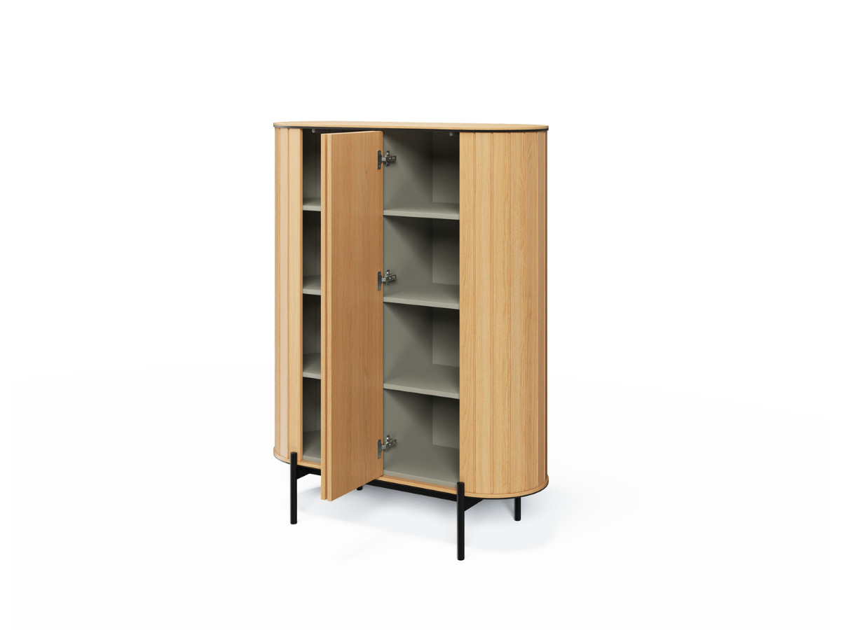 Buffet haut arrondi 2 portes 107 cm AMBOISE couleur chêne — vue 6