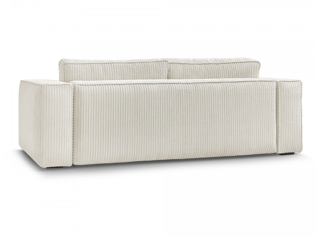 Canapé droit convertible coffre NINA velours côtelé