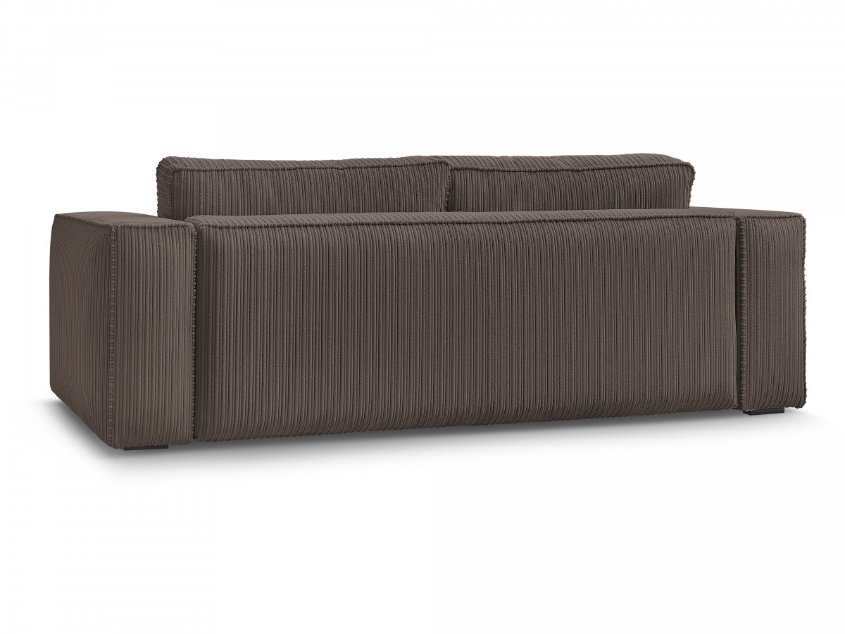 Canapé droit convertible coffre NINA velours côtelé