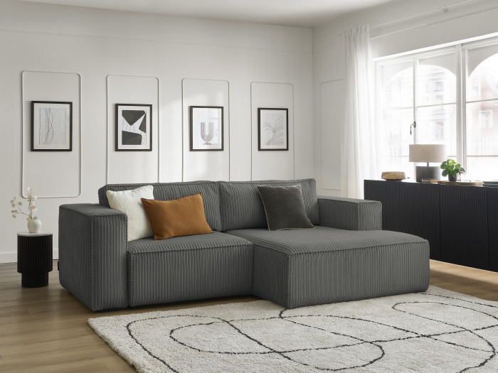 Sofa 3-osobowa prosta sztruksowa NINA