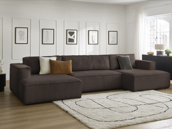 Sofa 3-osobowa prosta sztruksowa NINA