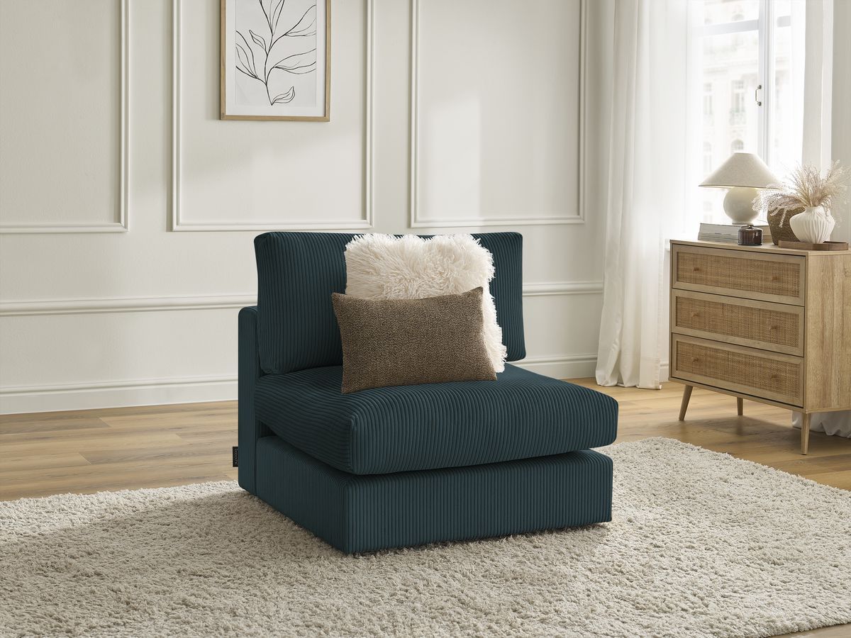 1-zits fauteuil voor PARIS modulaire bank in corduroy