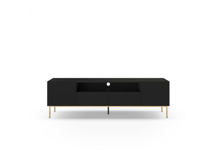 Meuble TV avec niche 200 cm KASSIA pieds métal or