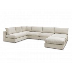 Angle fixe + 3 chauffeuses + méridienne + angle + pouf