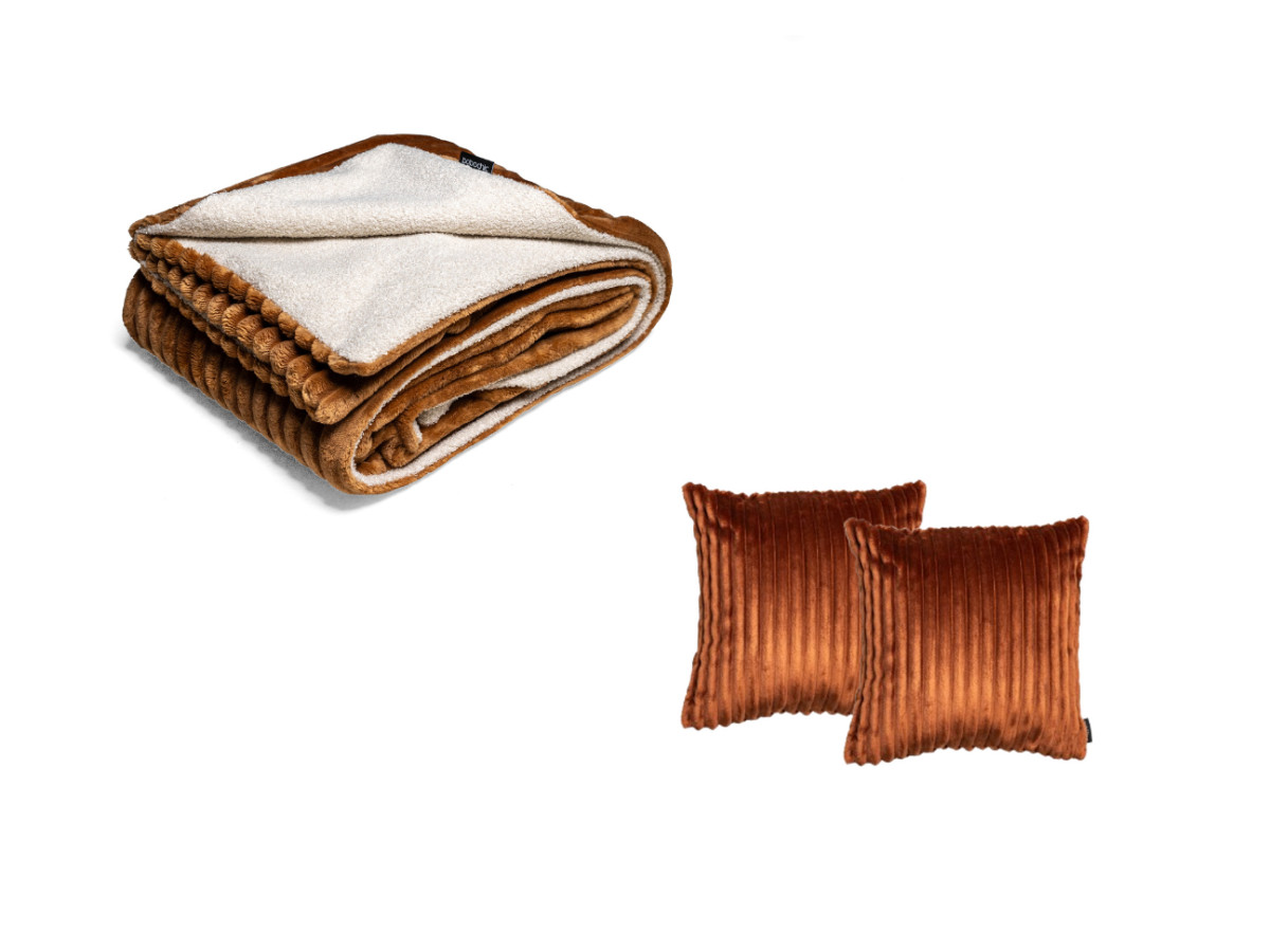 OSLO set met deken 140 x 180 cm + 2 kussens