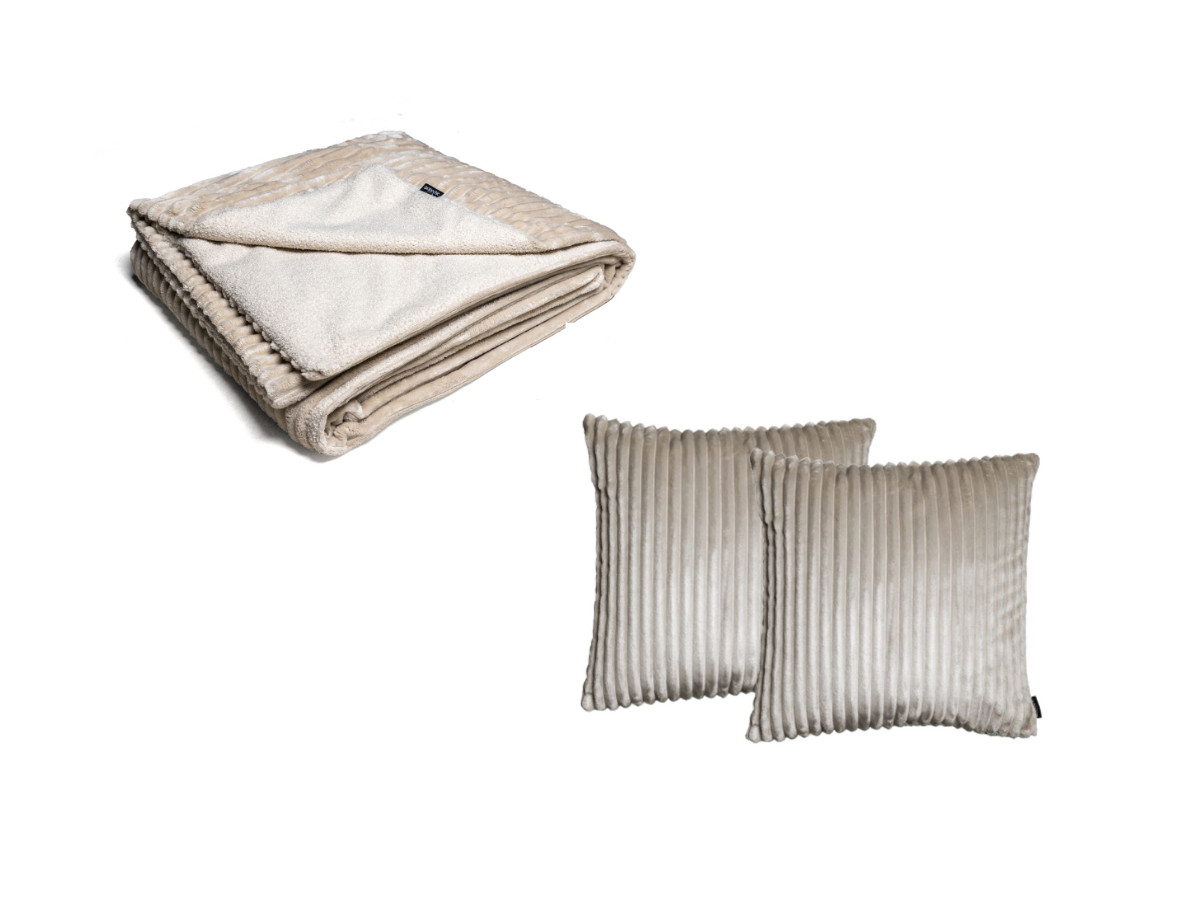 OSLO set met deken 140 x 180 cm + 2 kussens