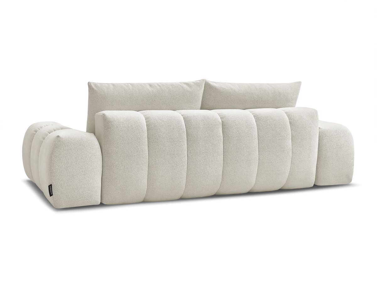 Canapé d'angle fixe EVEREST tissu chiné - Orange - Angle droit - 10 coussins