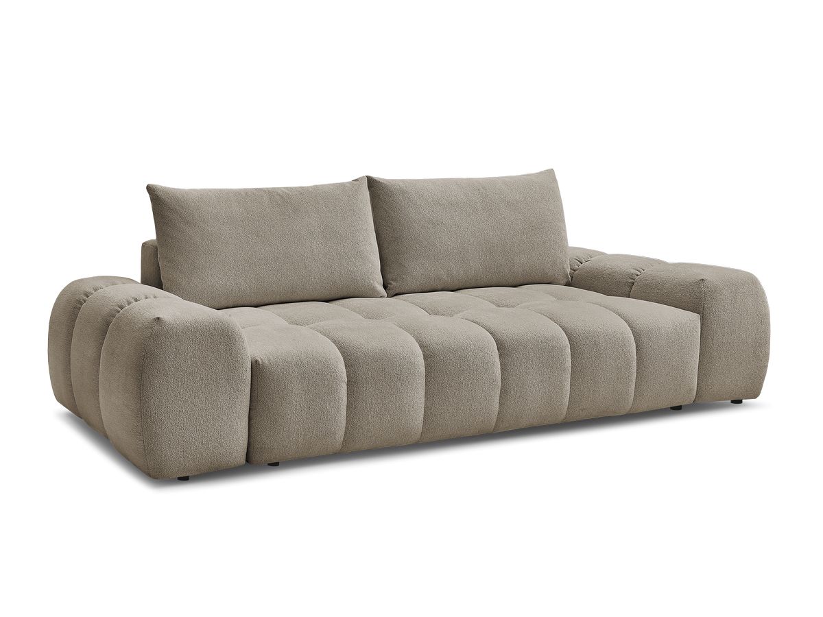 Canapé droit convertible coffre EVEREST tissu chiné