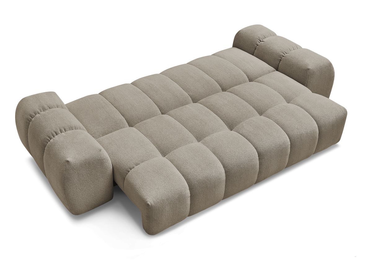 Canapé droit convertible coffre EVEREST tissu chiné