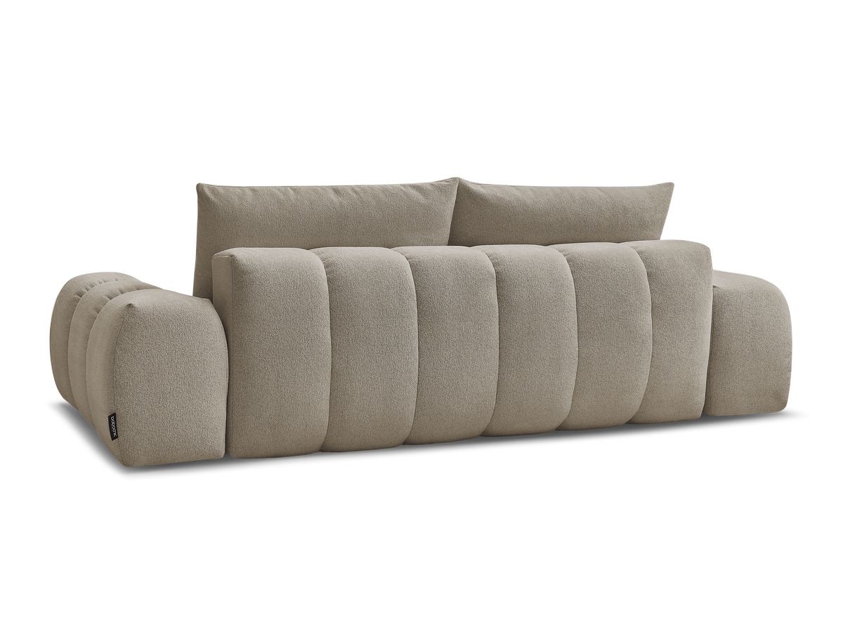 Canapé droit convertible coffre EVEREST tissu chiné