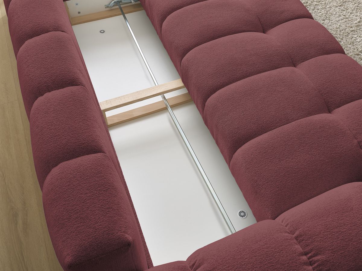 Canapé droit convertible coffre EVEREST tissu chiné