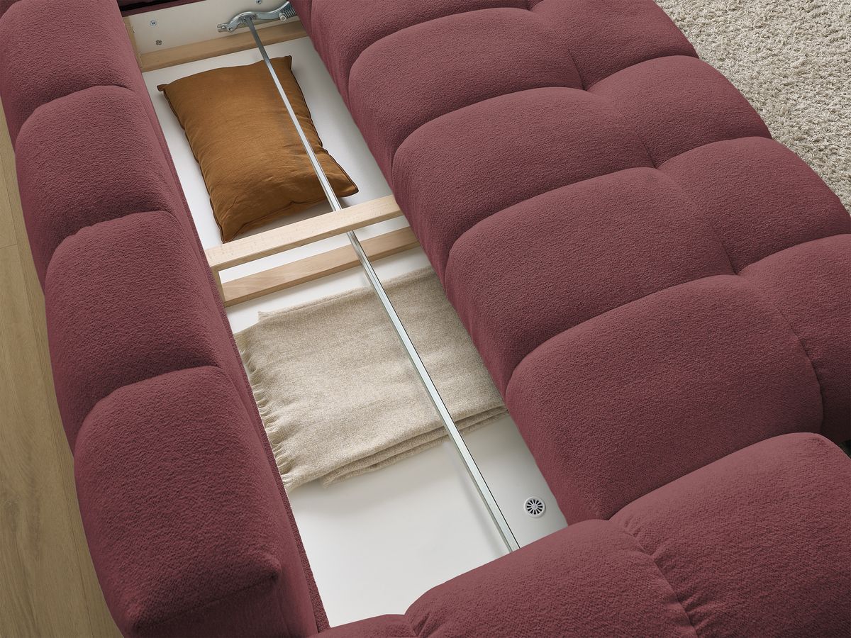 Canapé droit convertible coffre EVEREST tissu chiné