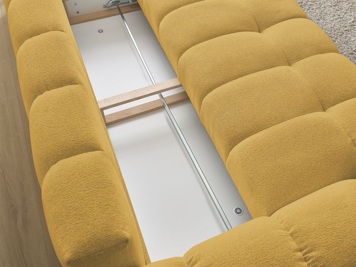 Canapé droit convertible coffre EVEREST tissu chiné