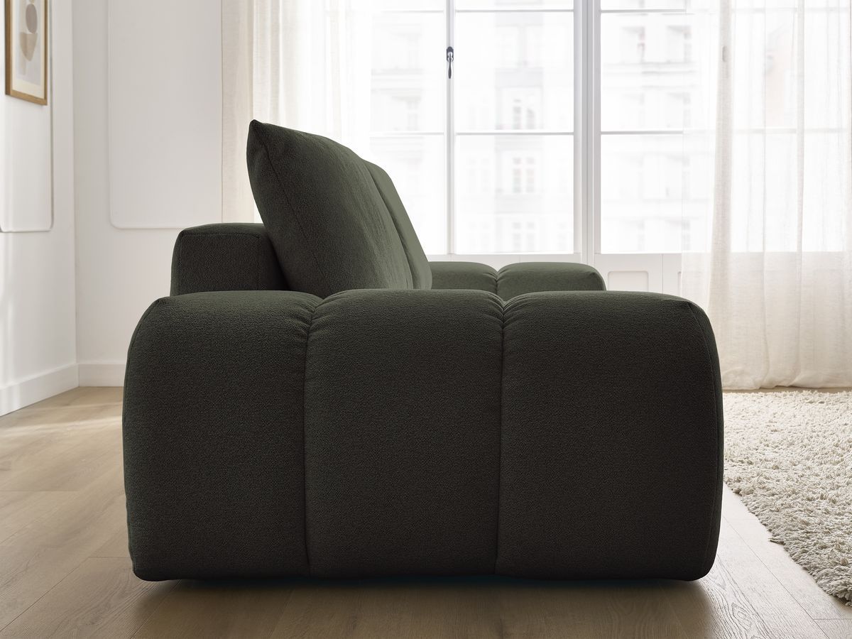 Canapé droit convertible coffre EVEREST tissu chiné