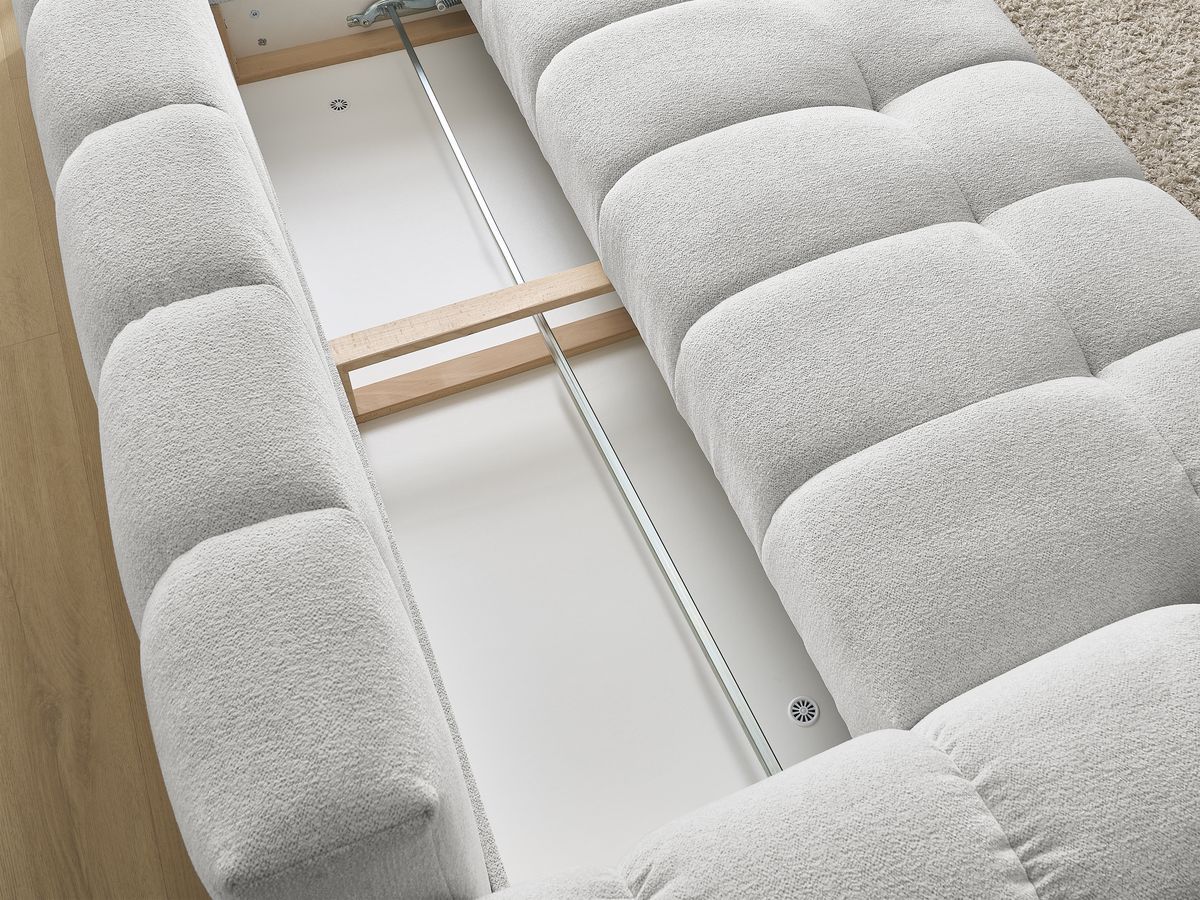 Canapé droit convertible coffre EVEREST tissu chiné