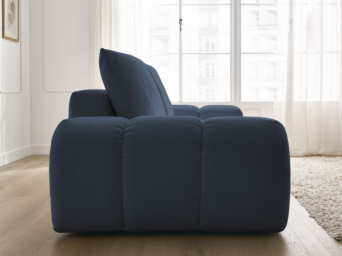 Canapé droit convertible coffre EVEREST tissu chiné