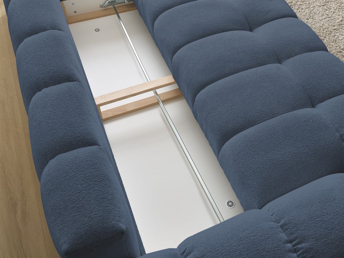 Canapé droit convertible coffre EVEREST tissu chiné