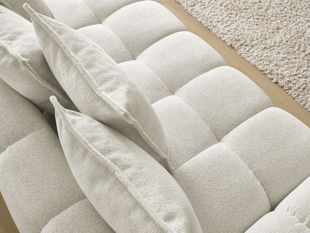 Canapé droit convertible coffre EVEREST tissu chiné