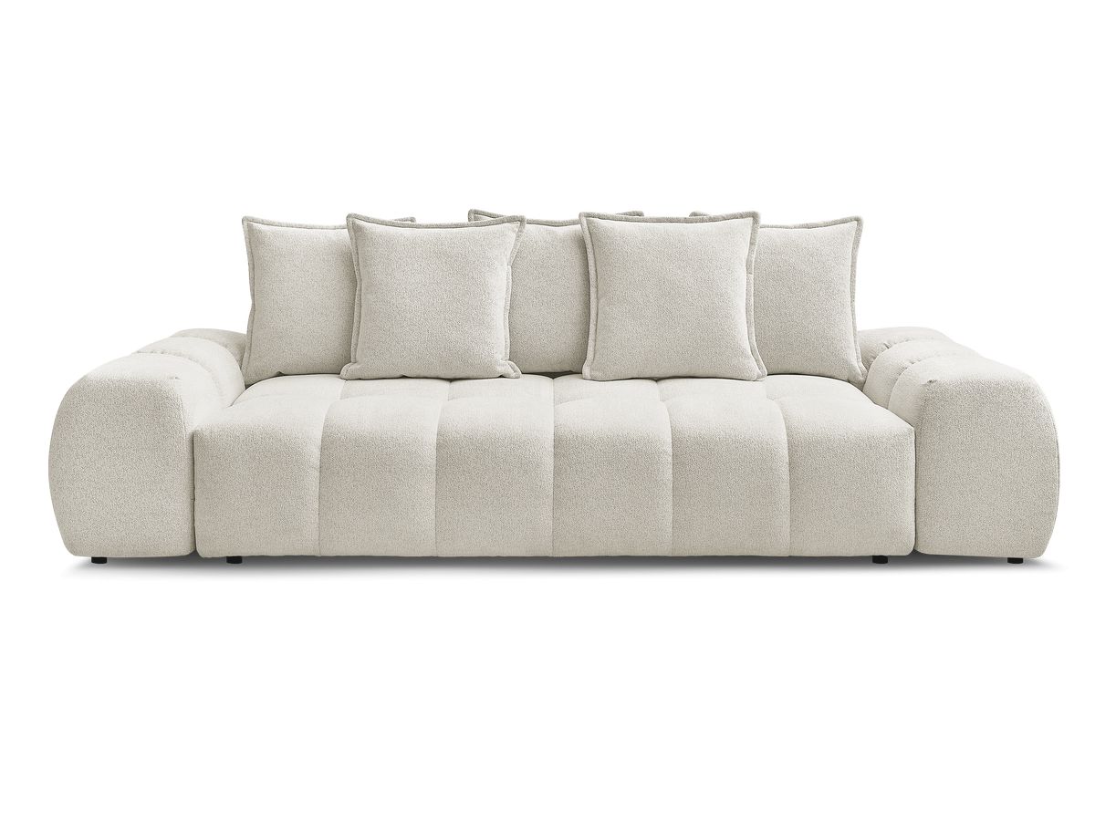 Canapé droit convertible coffre EVEREST tissu chiné