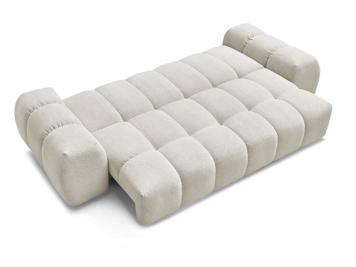 Canapé droit convertible coffre EVEREST tissu chiné