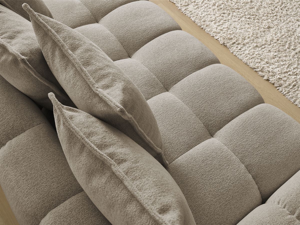 Canapé droit convertible coffre EVEREST tissu chiné