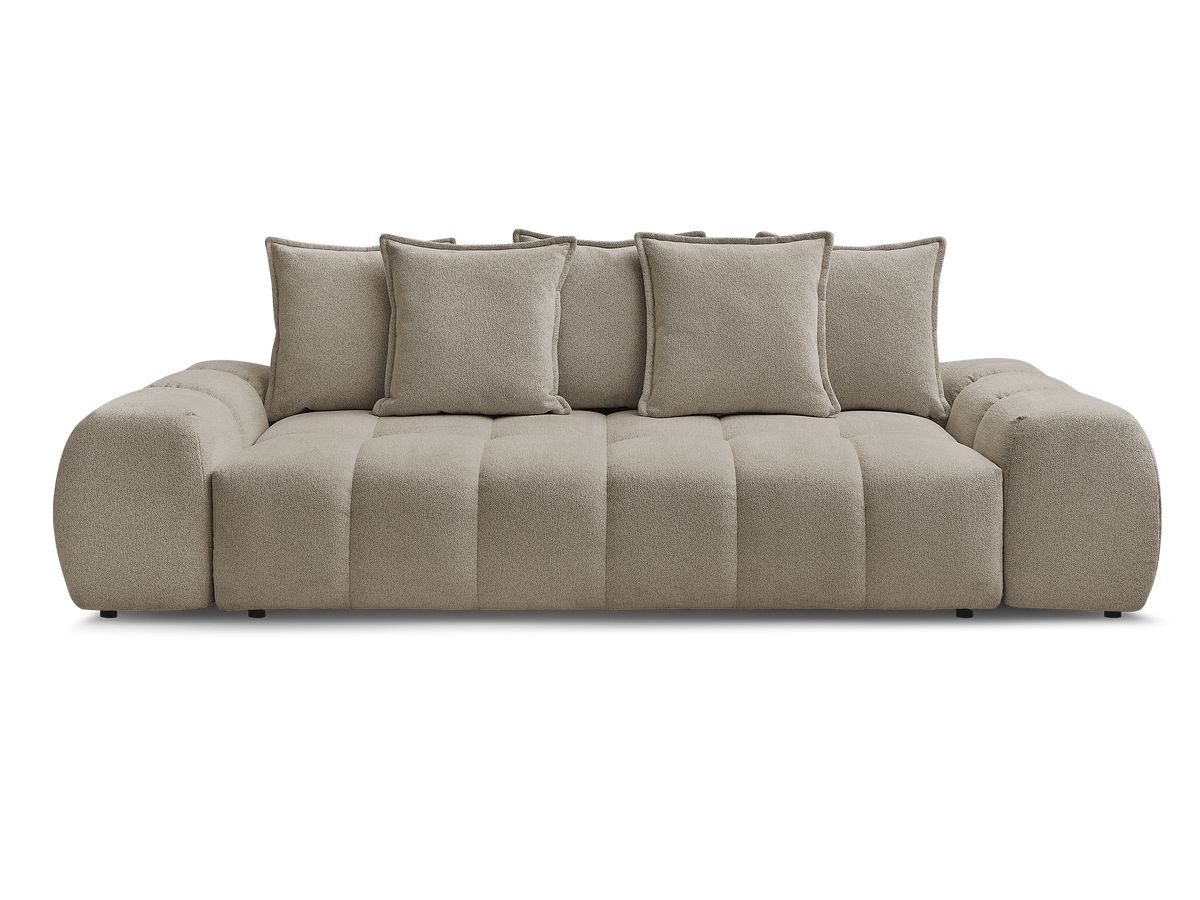 Canapé droit convertible coffre EVEREST tissu chiné