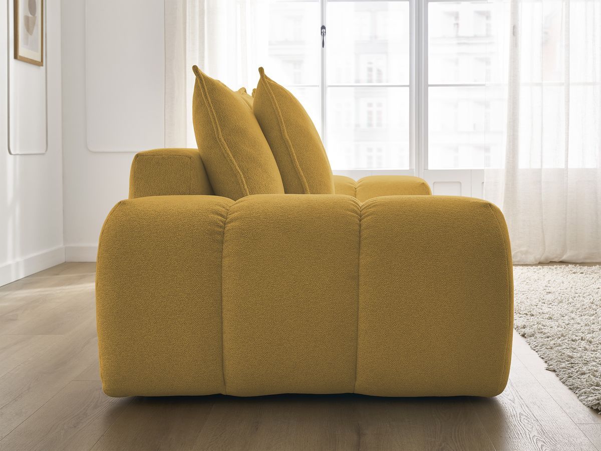 Canapé droit convertible coffre EVEREST tissu chiné
