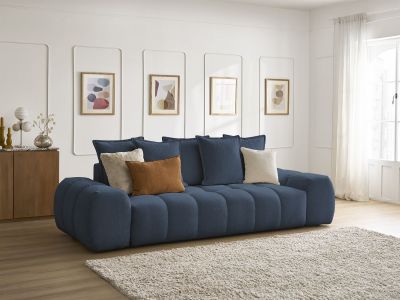 Canapé droit convertible coffre EVEREST tissu chiné