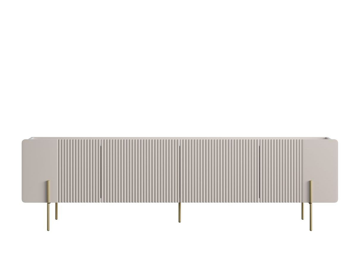 MATHILDE set met 200 cm dressoir + 200 cm tv-meubel + 100 cm salontafel met marmerlook blad en gouden poten