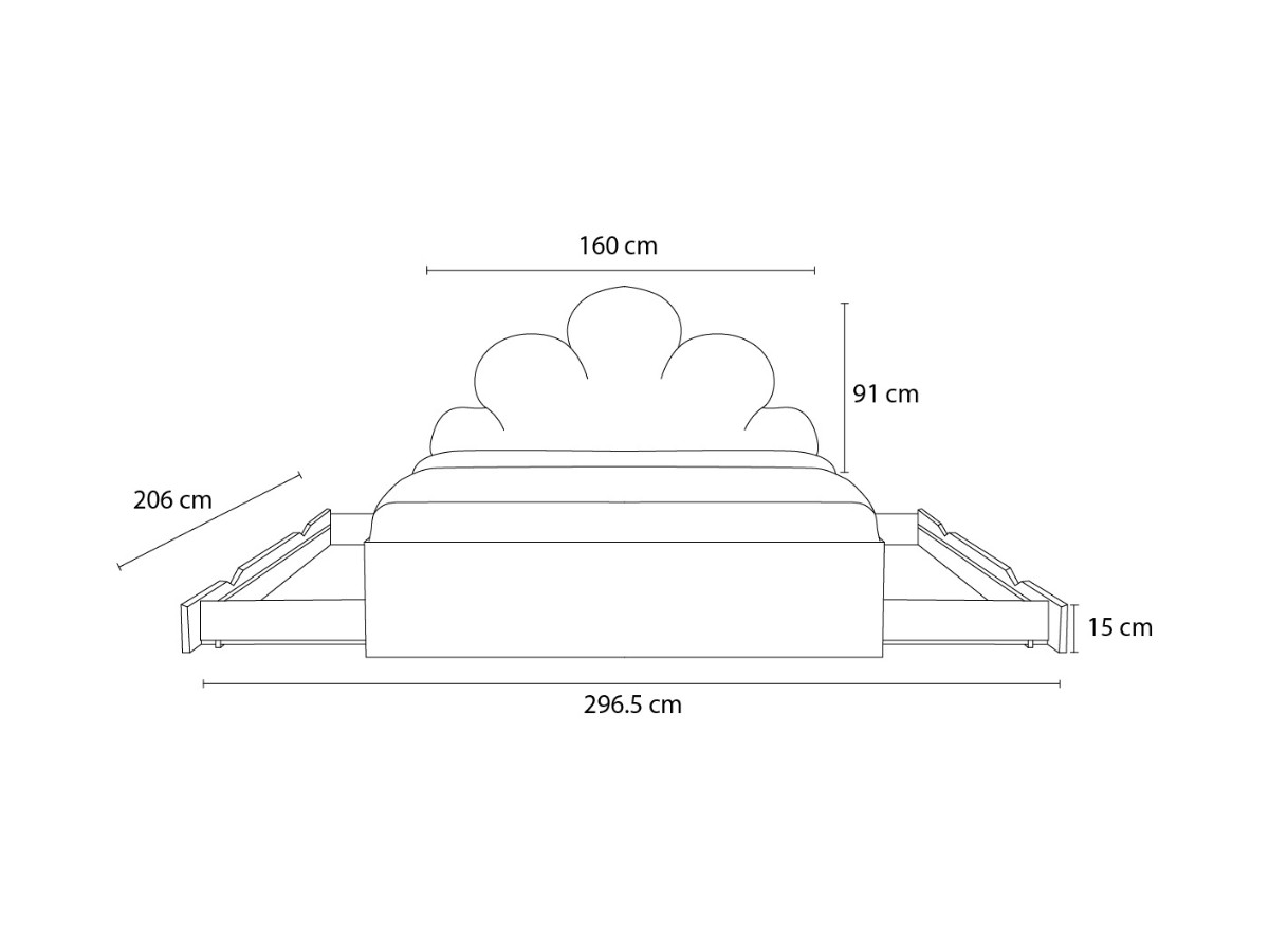 DEOTILLE kinderbed met massieve lattenbodem en lade