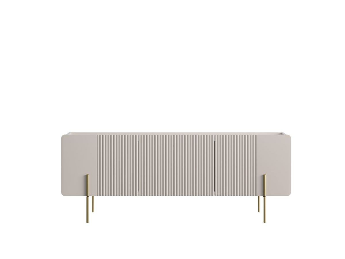 Ensemble MATHILDE avec buffet 150 cm + meuble TV 150 cm + table basse 100 cm plateau effet marbre et pieds or