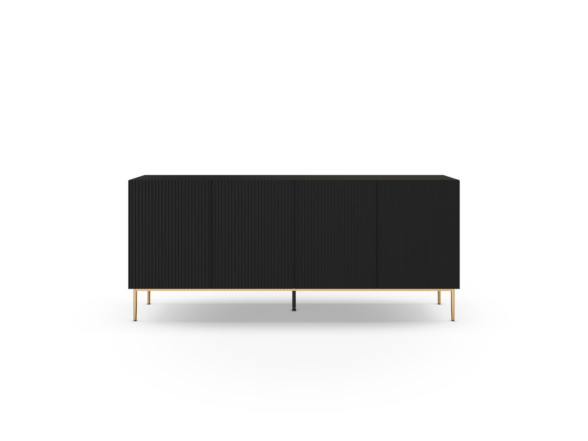 KASSIA set met 200 cm dressoir + 200 cm tv-meubel met nis, gouden metalen poten