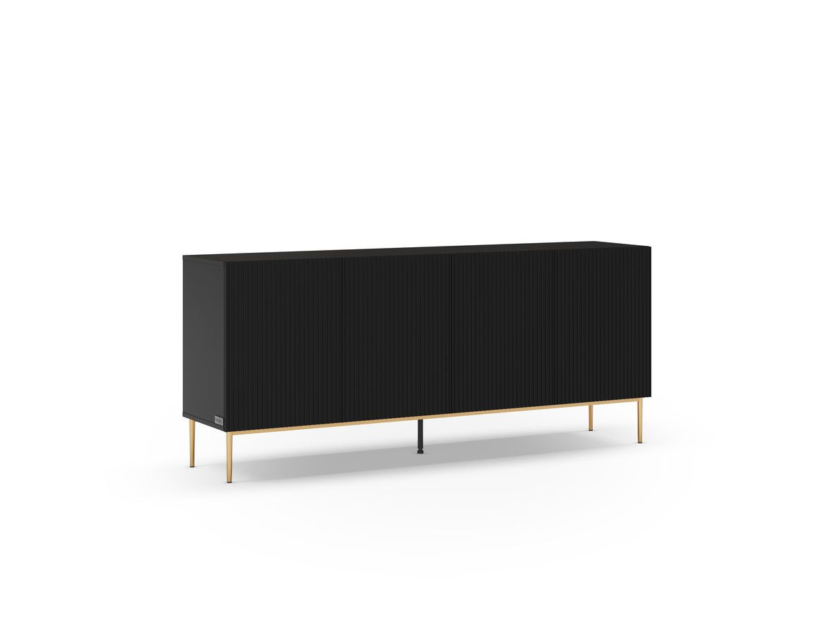 KASSIA set met 200 cm dressoir + 200 cm tv-meubel met nis, gouden metalen poten