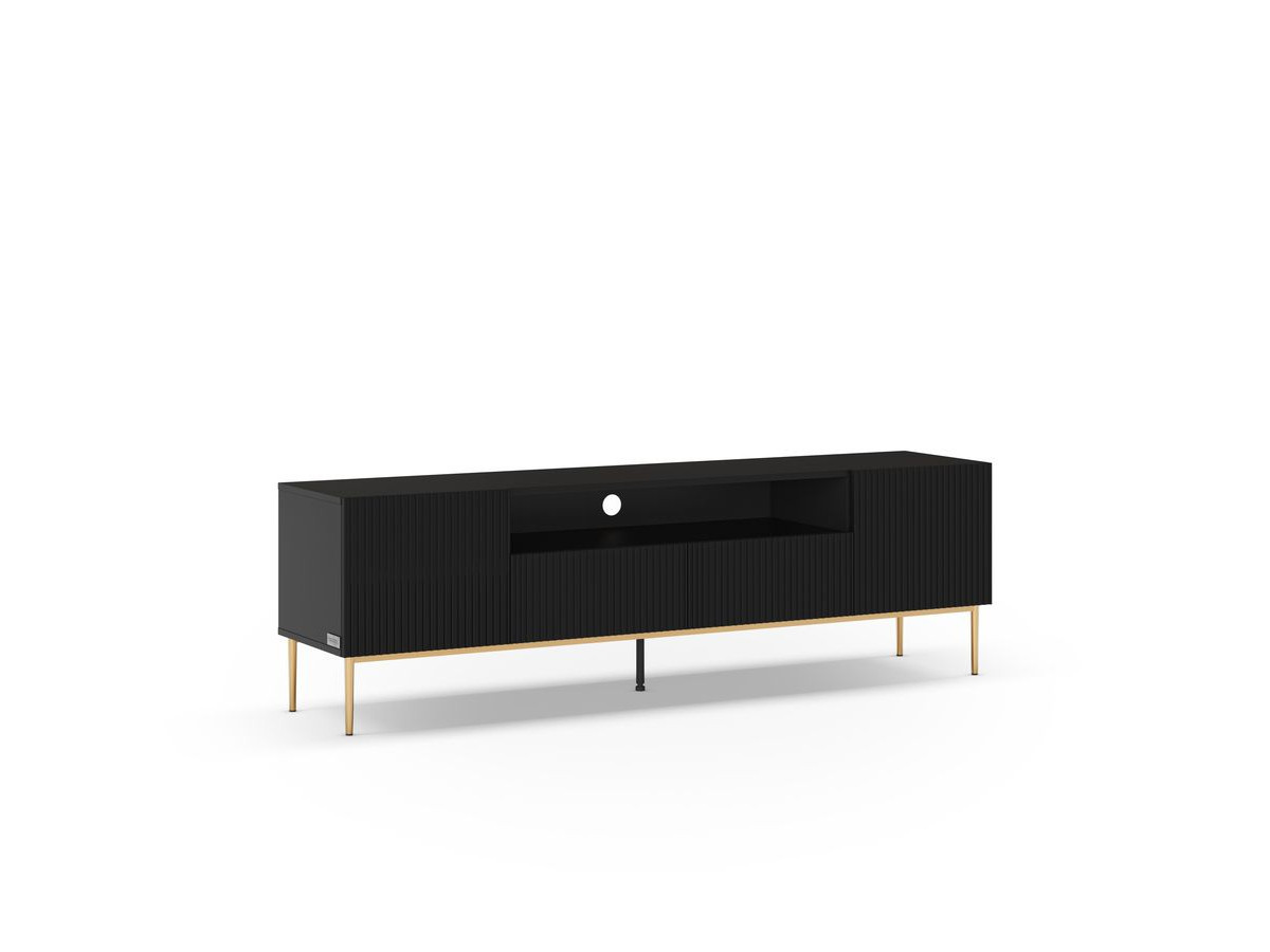 KASSIA set met 200 cm dressoir + 200 cm tv-meubel met nis, gouden metalen poten