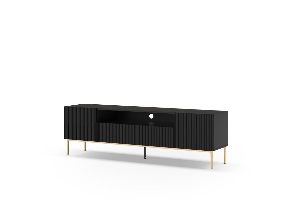 KASSIA set met 200 cm dressoir + 200 cm tv-meubel met nis, gouden metalen poten