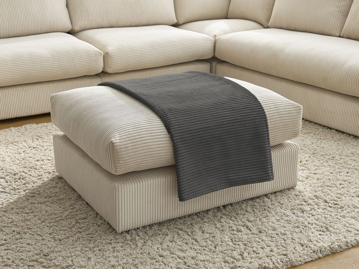 Plaid biface 140 x 180 cm STOCKHOLM gris foncé — vue 4