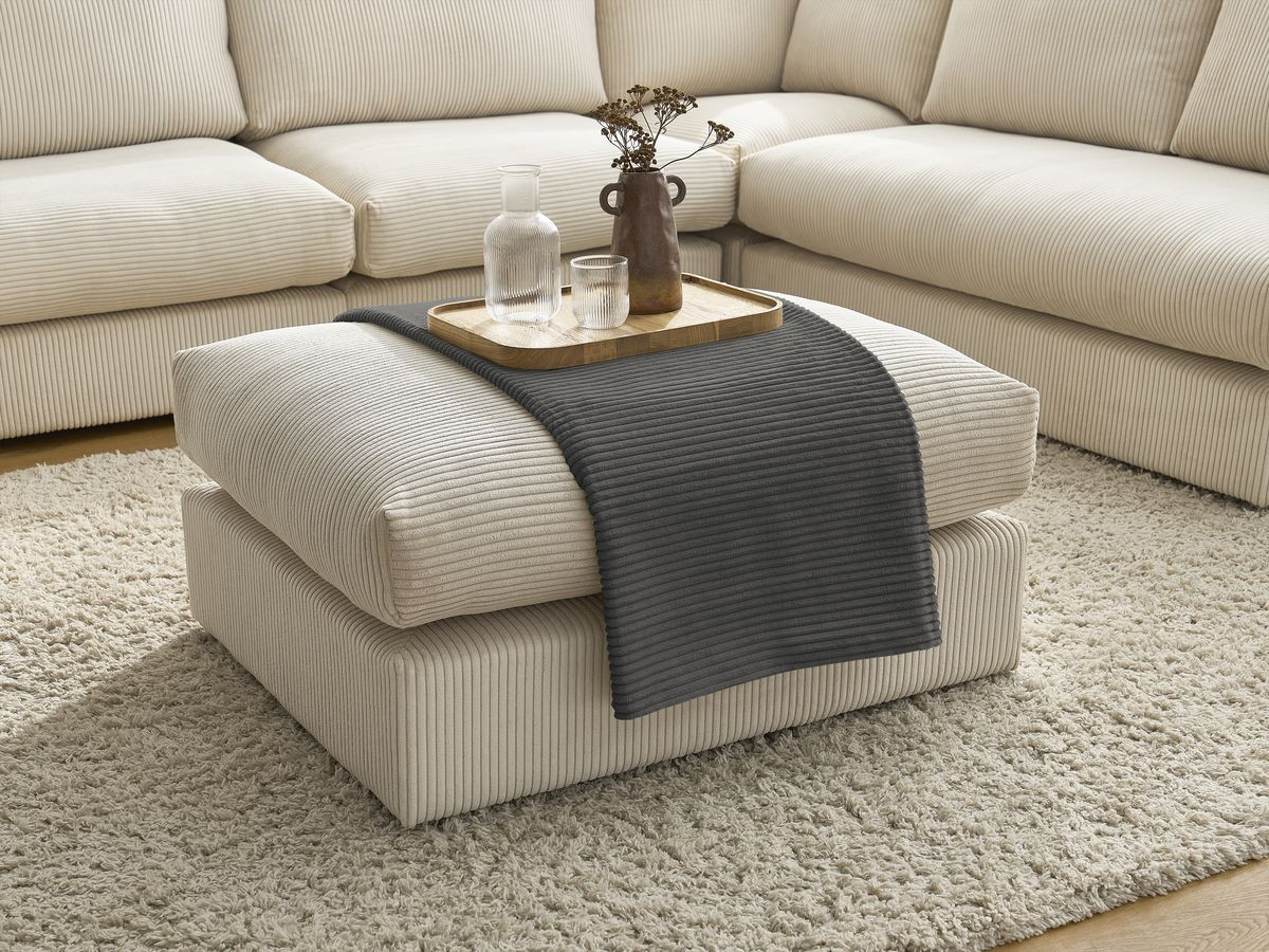 Plaid biface 140 x 180 cm STOCKHOLM gris foncé