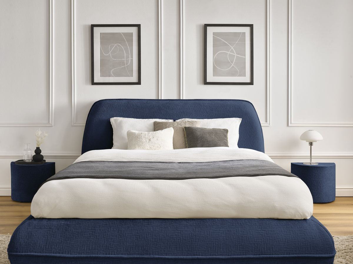 LIAM-bed van getextureerde stof